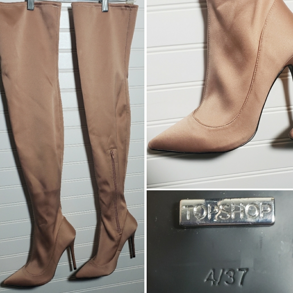 Topshop Thigh High Stiletto Boots